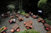 Restaurant in Lavatunnel bei Jameos del Agua (Lanzarote, Kanarische Inseln) - Jameos del Agua (Lanzarote, Canary Islands)