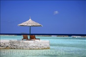 Strandbereich der Malediveninsel Elaidhoo, Ari-Atoll, Malediven, Indischer Ozean, Beach of Elaidhoo, Ari-Atoll, Maldives, Indian Ocean