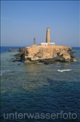 Grosse Brother Insel mit Leuchtturm (Ägypten, Rotes Meer) - Big Brother Island (Aegypt, Red Sea)